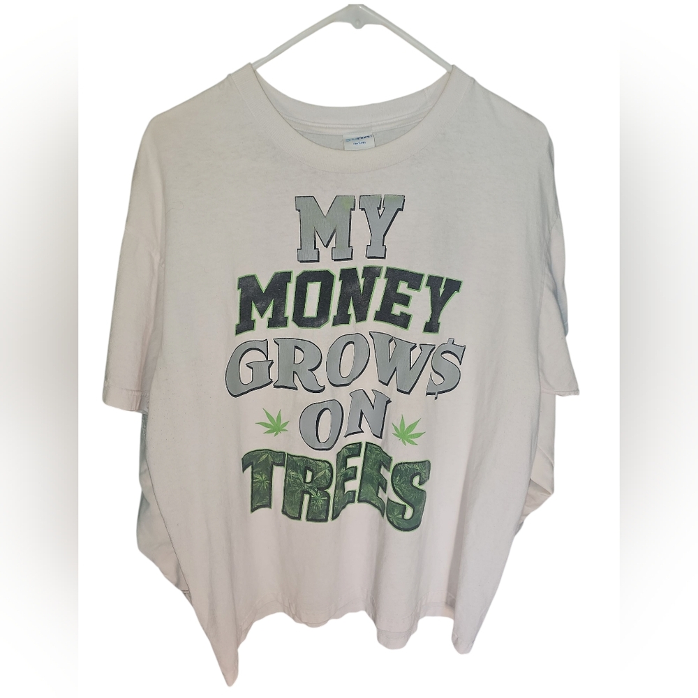 White and Green Graphic Kids T-Shirt